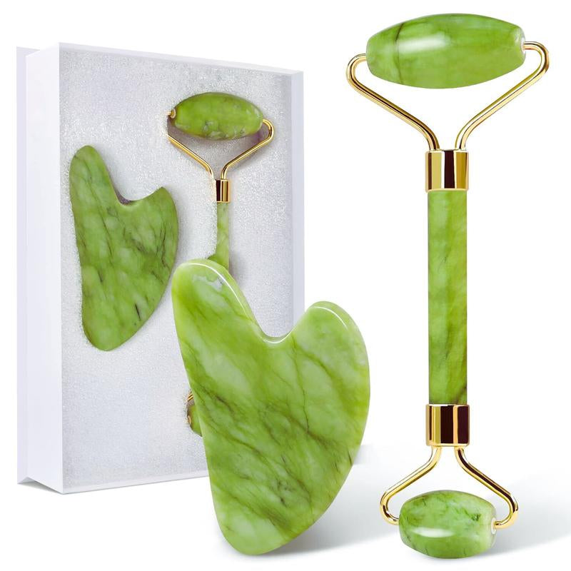 Facial Tool & Jade Roller Set for Skin Care